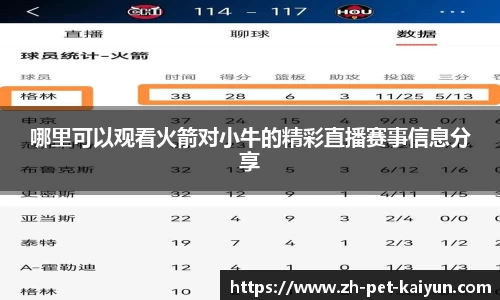 哪里可以观看火箭对小牛的精彩直播赛事信息分享